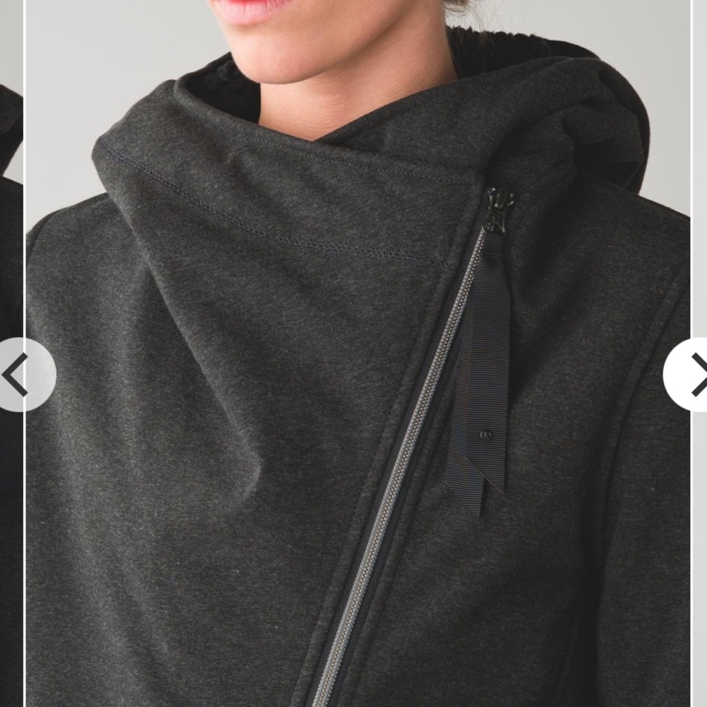 Lululemon Cozy Up Jacket Charcoal Gray Black Lightweight Coat Size 6 - Picture 9 of 17